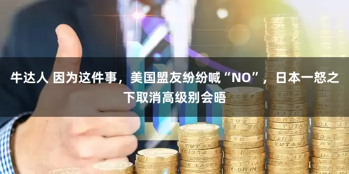 牛达人 因为这件事，美国盟友纷纷喊“NO”，日本一怒之下取消高级别会晤
